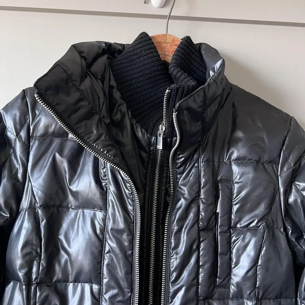 Michael‎ Michael Kors Jacket Womens Petite Petite Black Puffer Quilted Down Coat